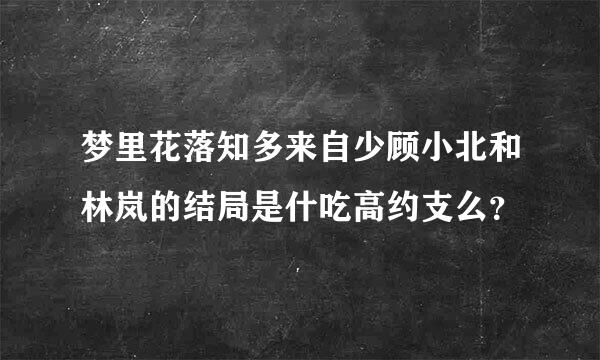 梦里花落知多来自少顾小北和林岚的结局是什吃高约支么？