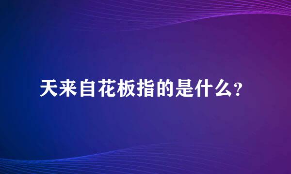 天来自花板指的是什么？