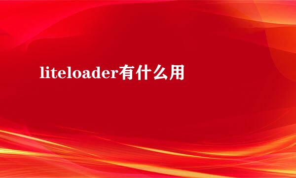 liteloader有什么用