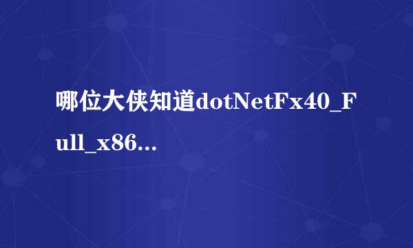 哪位大侠知道dotNetFx40_Full_x86_x64.exe是什么作用啊?谢谢！