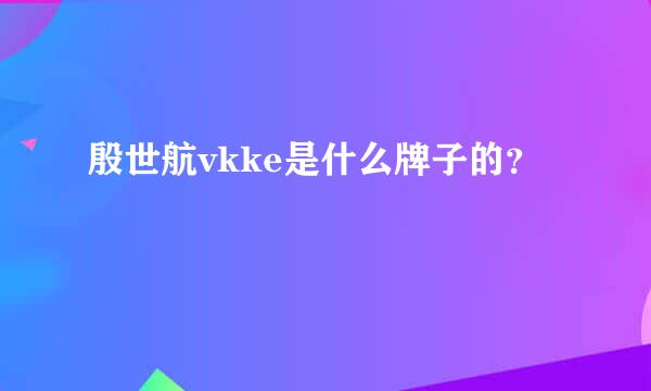 殷世航vkke是什么牌子的？