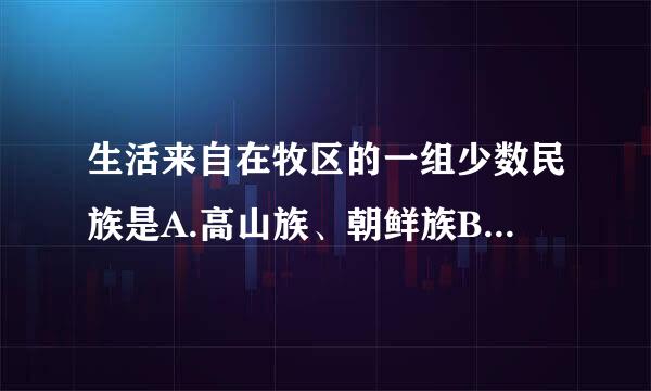 生活来自在牧区的一组少数民族是A.高山族、朝鲜族B.维吾尔族、苗族C.满族、壮族D顾.藏族、蒙古族