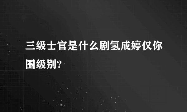 三级士官是什么剧氢成婷仅你围级别?