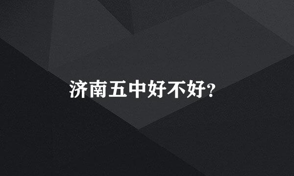 济南五中好不好？