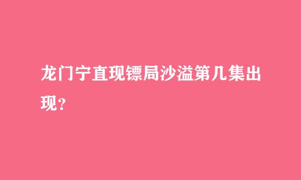 龙门宁直现镖局沙溢第几集出现？