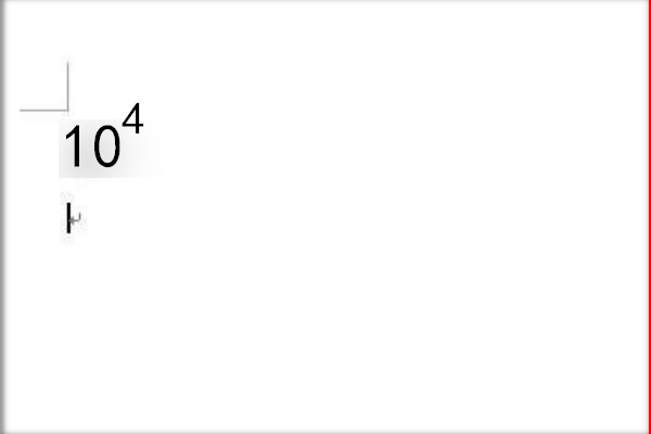 10的4次方在WORD里怎么表示？