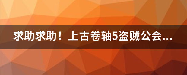 求助求助！上古卷轴5盗贼公会任务BUG之视而不见。进入圣所之后见不到那个雕像上的墨瑟。