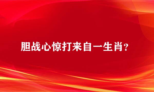 胆战心惊打来自一生肖？