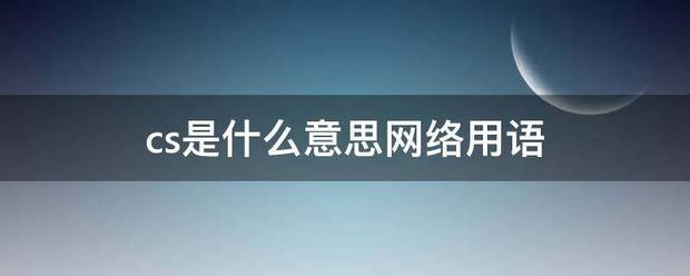 cs来自是什么意思网络用语