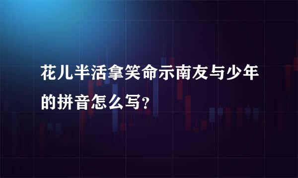 花儿半活拿笑命示南友与少年的拼音怎么写？