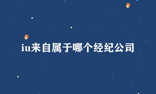 iu来自属于哪个经纪公司