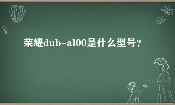 荣耀dub-al00是什么型号？