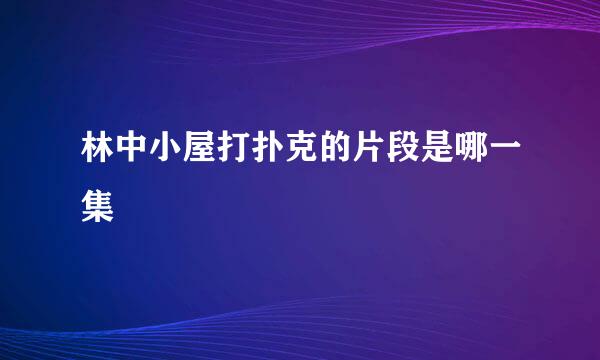 林中小屋打扑克的片段是哪一集