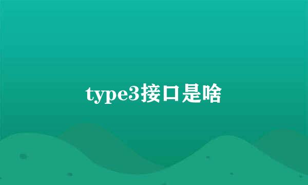 type3接口是啥