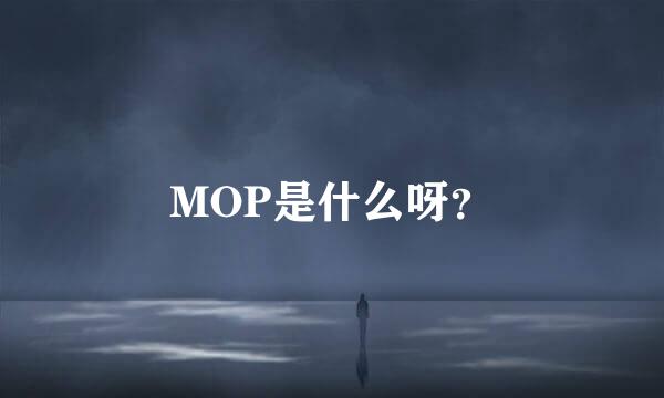 MOP是什么呀？