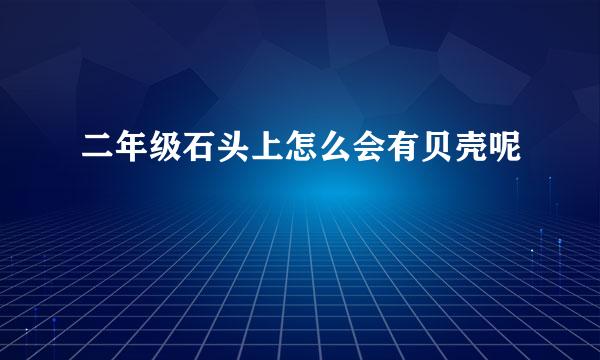 二年级石头上怎么会有贝壳呢