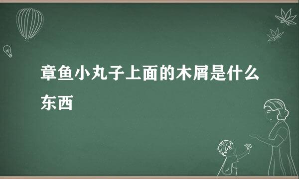 章鱼小丸子上面的木屑是什么东西