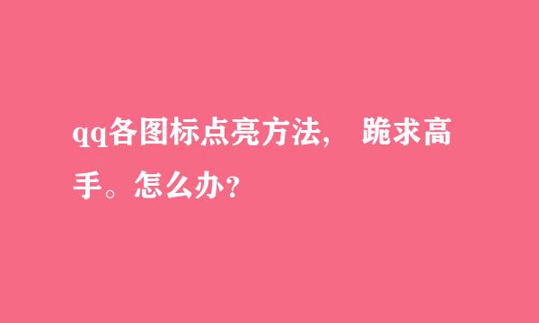 qq各图标点亮方法, 跪求高手。怎么办？