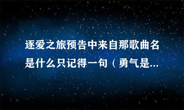 逐爱之旅预告中来自那歌曲名是什么只记得一句（勇气是什么）有知道的告诉下