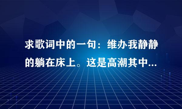 求歌词中的一句：维办我静静的躺在床上。这是高潮其中一句。是什么歌