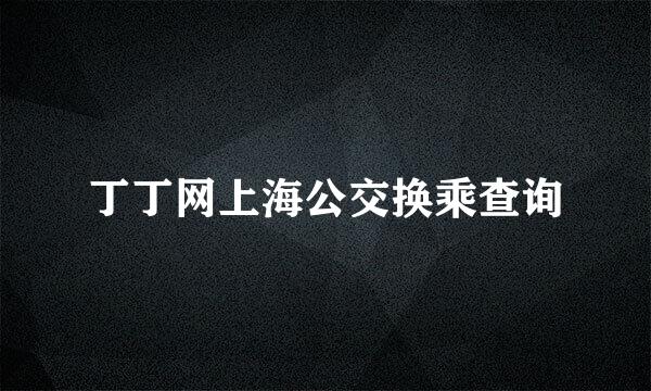 丁丁网上海公交换乘查询