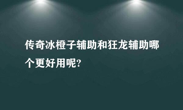 传奇冰橙子辅助和狂龙辅助哪个更好用呢?