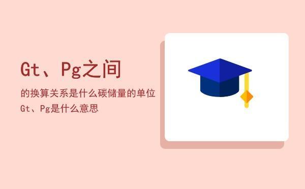 有谁知道碳储量的单位Gt、Pg是什么意思？