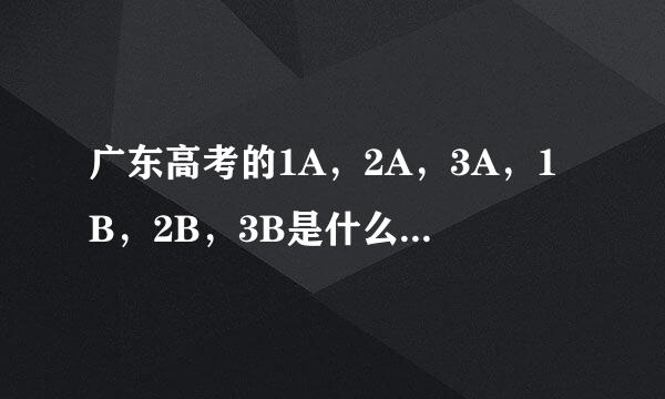 广东高考的1A，2A，3A，1B，2B，3B是什么意思啊，有什么区别吗