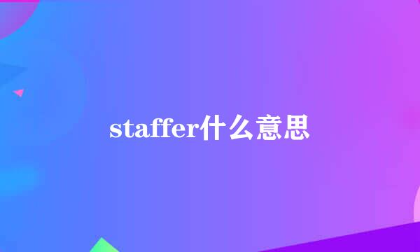 staffer什么意思