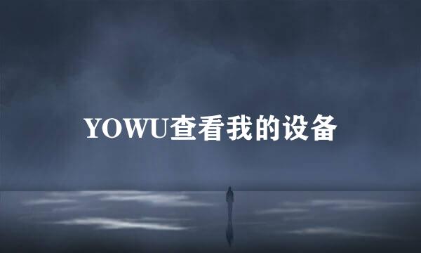 YOWU查看我的设备