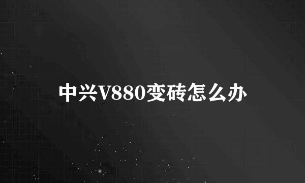 中兴V880变砖怎么办