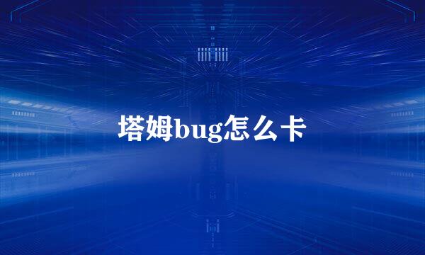 塔姆bug怎么卡