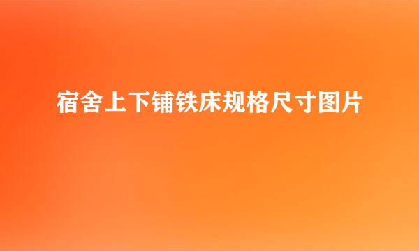 宿舍上下铺铁床规格尺寸图片