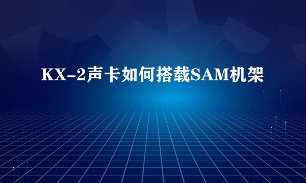 KX-2声卡如何搭载SAM机架