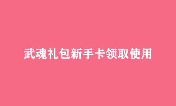 武魂礼包新手卡领取使用