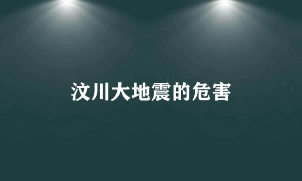 汶川大地震的危害