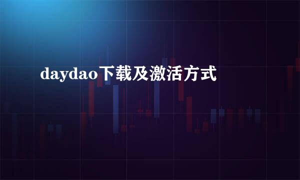 daydao下载及激活方式