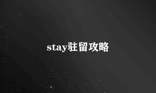 stay驻留攻略