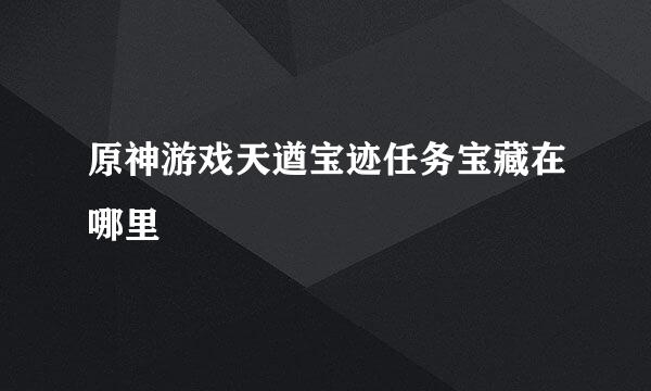 原神游戏天遒宝迹任务宝藏在哪里