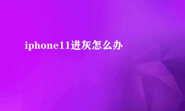 iphone11进灰怎么办