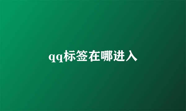 qq标签在哪进入