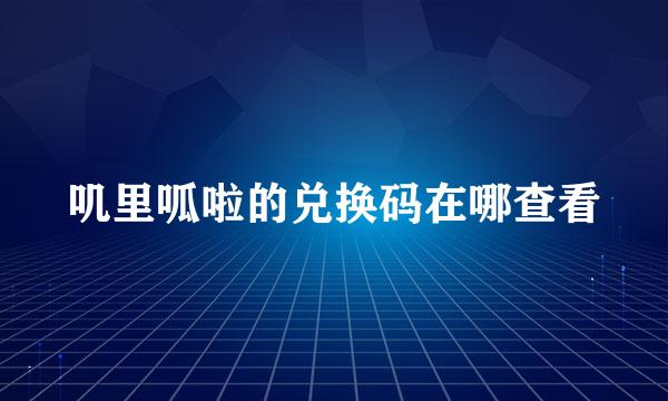 叽里呱啦的兑换码在哪查看