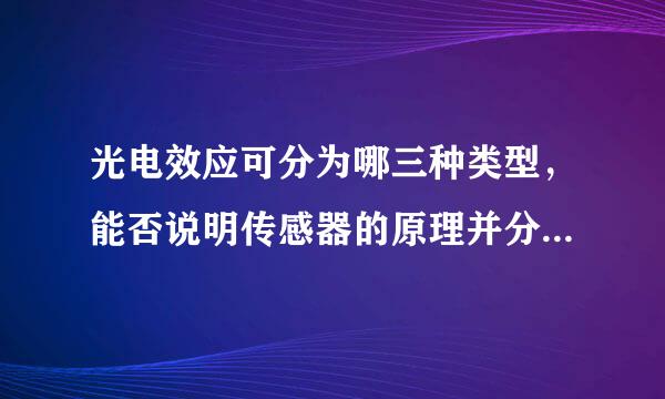 光电效应可分为哪三种类型，能否说明传感器的原理并分别列出以之为基础的光电传感器