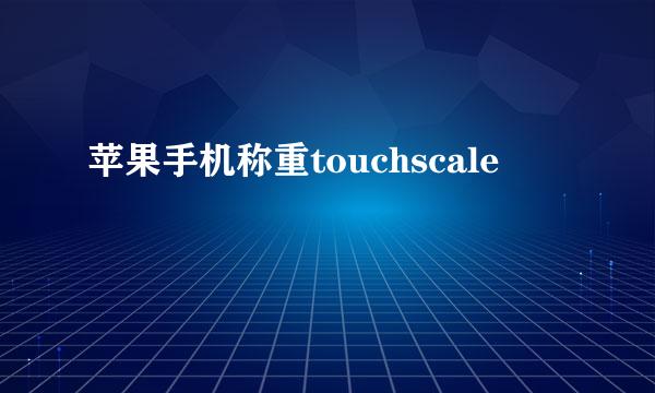 苹果手机称重touchscale