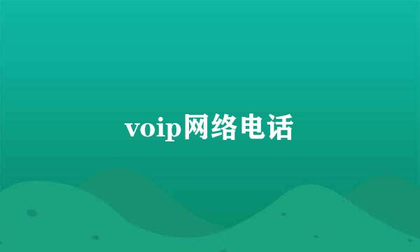 voip网络电话