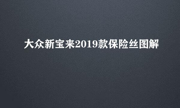 大众新宝来2019款保险丝图解