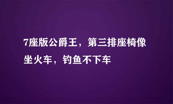 7座版公爵王，第三排座椅像坐火车，钓鱼不下车