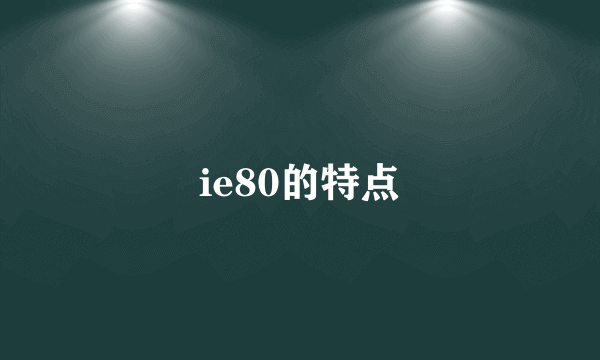 ie80的特点