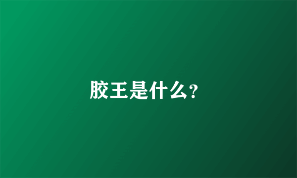 胶王是什么？