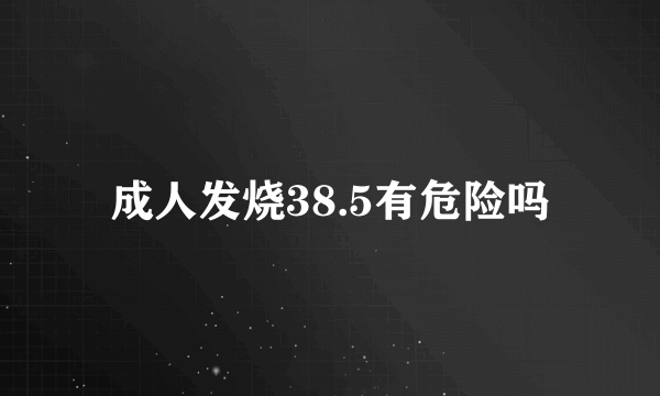 成人发烧38.5有危险吗